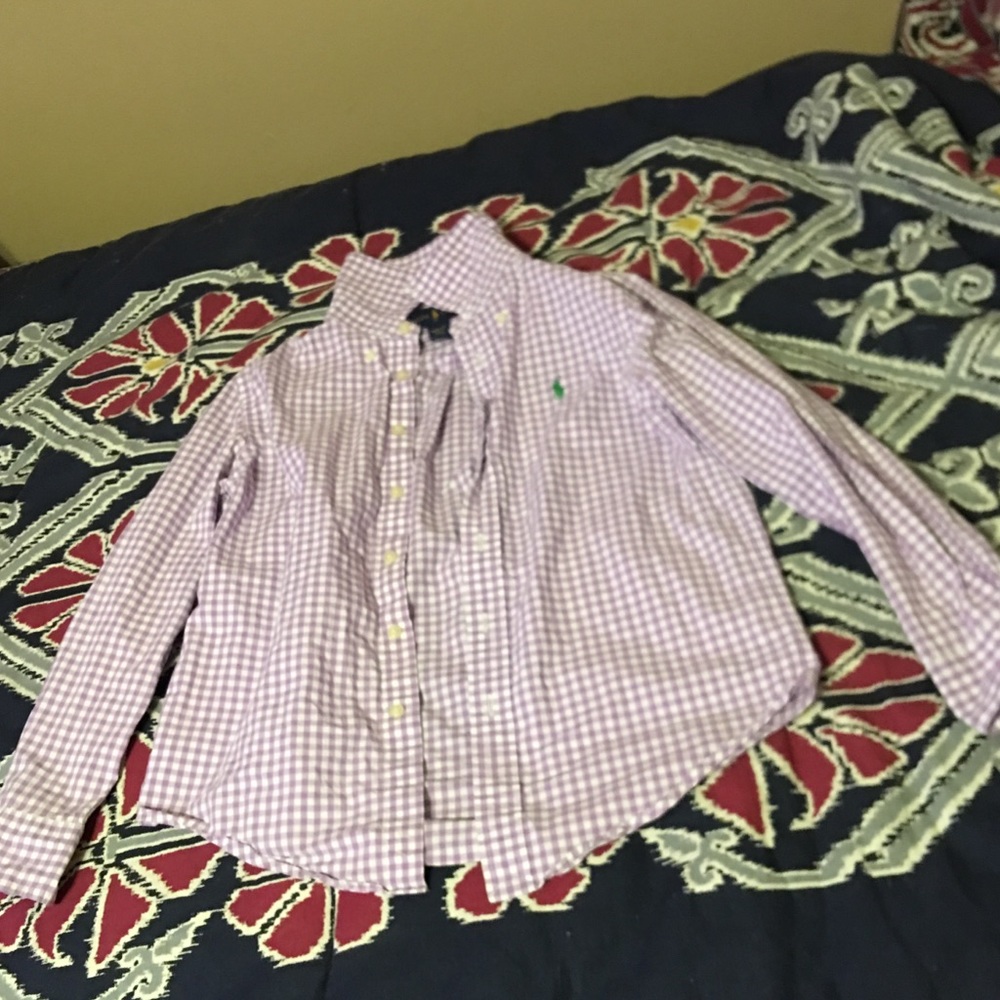 Ralph Lauren Juniors Long Sleeve Collar Top